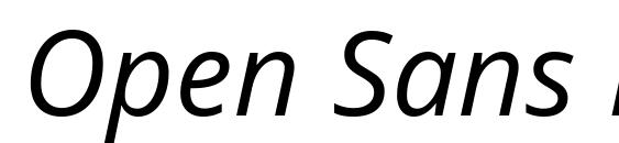 Open Sans Italic Font