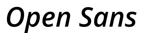 Open Sans Semibold Italic Font