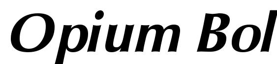 Opium Bold Italic Font