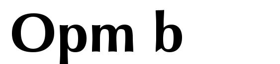 Opm b font, free Opm b font, preview Opm b font