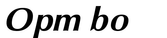 Opm bo font, free Opm bo font, preview Opm bo font