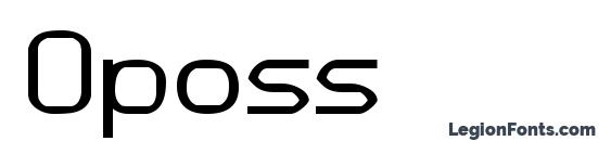 Oposs Font
