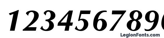 Optane Bold Italic Font, Number Fonts