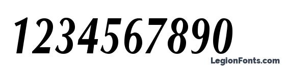 OptaneCompact Bold Italic Font, Number Fonts