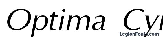 Optima Cyr Italic font, free Optima Cyr Italic font, preview Optima Cyr Italic font