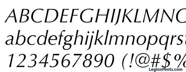 glyphs Optima LT Italic font, сharacters Optima LT Italic font, symbols Optima LT Italic font, character map Optima LT Italic font, preview Optima LT Italic font, abc Optima LT Italic font, Optima LT Italic font