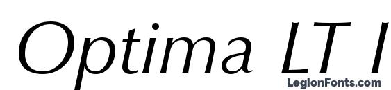 Optima LT Italic font, free Optima LT Italic font, preview Optima LT Italic font