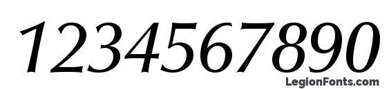 Optima LT Medium Italic Font, Number Fonts