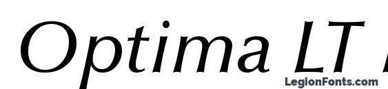 Optima LT Medium Italic Font