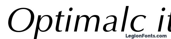 Optimalc italic Font