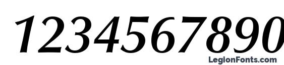 OptimaLTStd DemiBoldItalic Font, Number Fonts