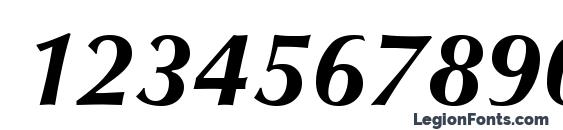 Optimum Bold Italic Font, Number Fonts