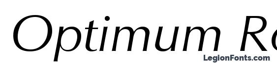 Optimum Roman Italic Font