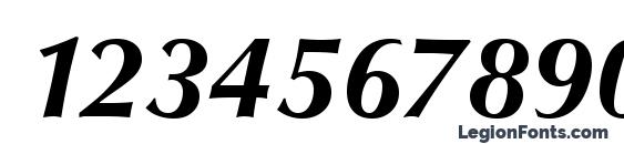 Opus BoldItalic Font, Number Fonts