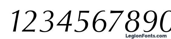 Opus Italic Font, Number Fonts