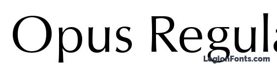 Opus Regular Font