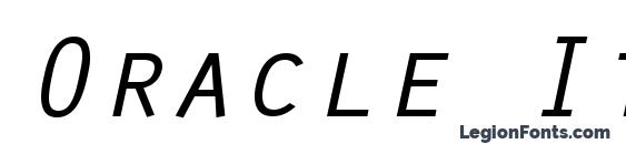 Oracle Italic Font