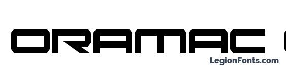 Oramac Condensed Font