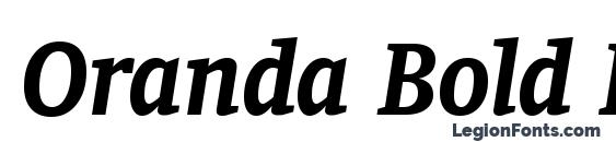 Oranda Bold Italic BT font, free Oranda Bold Italic BT font, preview Oranda Bold Italic BT font