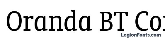 Oranda BT Condensed font, free Oranda BT Condensed font, preview Oranda BT Condensed font