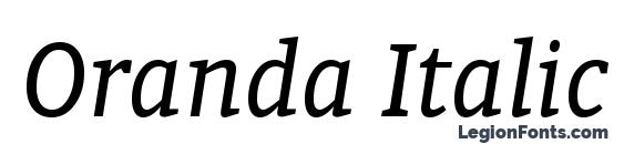 Oranda Italic BT font, free Oranda Italic BT font, preview Oranda Italic BT font