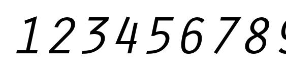 OratorStd Slanted Font, Number Fonts