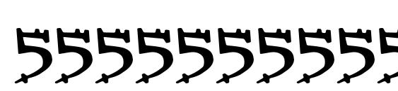 Шрифт Orbus Bjorkus, Шрифты для цифр и чисел