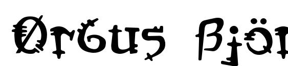 шрифт Orbus Bjorkus, бесплатный шрифт Orbus Bjorkus, предварительный просмотр шрифта Orbus Bjorkus