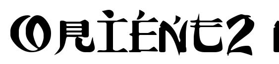 Orient2 normal Font, PC Fonts