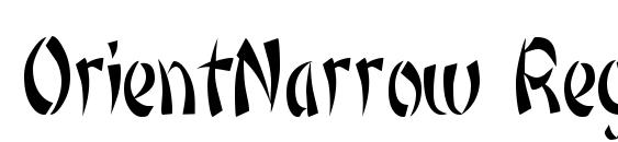 шрифт OrientNarrow Regular, бесплатный шрифт OrientNarrow Regular, предварительный просмотр шрифта OrientNarrow Regular