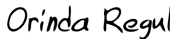 шрифт Orinda Regular, бесплатный шрифт Orinda Regular, предварительный просмотр шрифта Orinda Regular