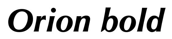 шрифт Orion bold italic, бесплатный шрифт Orion bold italic, предварительный просмотр шрифта Orion bold italic