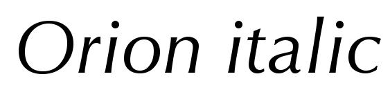 шрифт Orion italic, бесплатный шрифт Orion italic, предварительный просмотр шрифта Orion italic