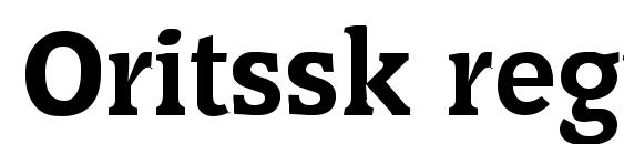Oritssk regular font, free Oritssk regular font, preview Oritssk regular font
