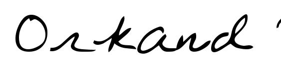 шрифт Orkand Regular, бесплатный шрифт Orkand Regular, предварительный просмотр шрифта Orkand Regular