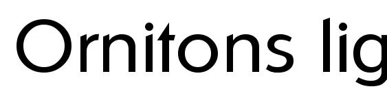Ornitons light font, free Ornitons light font, preview Ornitons light font