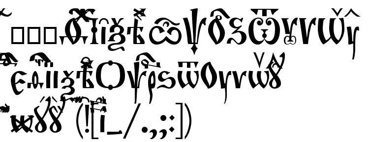 glyphs Orthodox font, сharacters Orthodox font, symbols Orthodox font, character map Orthodox font, preview Orthodox font, abc Orthodox font, Orthodox font