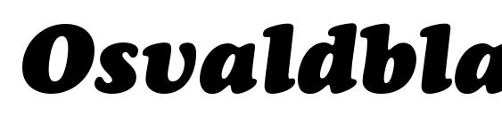 Osvaldblackc italic Font