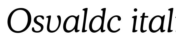 Osvaldc italic Font