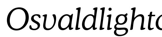 Osvaldlightc italic Font