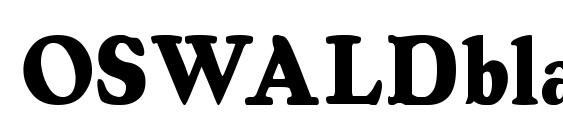 шрифт OSWALDblack, бесплатный шрифт OSWALDblack, предварительный просмотр шрифта OSWALDblack