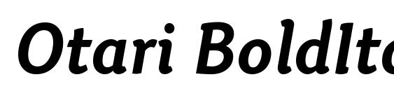 Otari BoldItalic font, free Otari BoldItalic font, preview Otari BoldItalic font