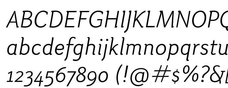 глифы шрифта Otari LightItalic, символы шрифта Otari LightItalic, символьная карта шрифта Otari LightItalic, предварительный просмотр шрифта Otari LightItalic, алфавит шрифта Otari LightItalic, шрифт Otari LightItalic