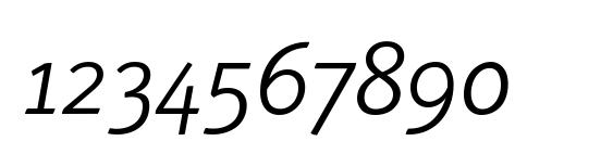 Otari LightItalic Font, Number Fonts
