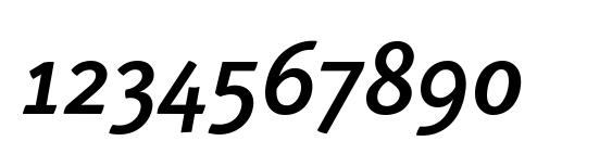 Otari MediumItalic Font, Number Fonts