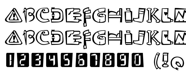 glyphs OuchStd font, сharacters OuchStd font, symbols OuchStd font, character map OuchStd font, preview OuchStd font, abc OuchStd font, OuchStd font