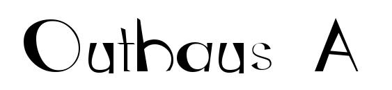 Outhaus A Font