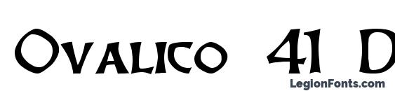 шрифт Ovalico 41 DB, бесплатный шрифт Ovalico 41 DB, предварительный просмотр шрифта Ovalico 41 DB