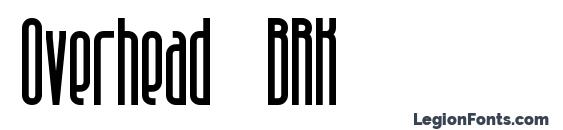 Overhead BRK font, free Overhead BRK font, preview Overhead BRK font