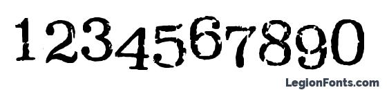 Oxeran Regular Font, Number Fonts